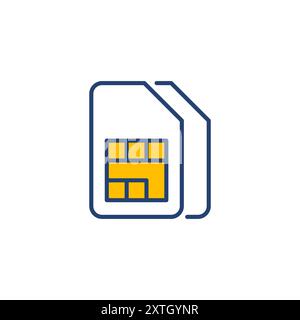 Sim card icon vector. dual sim card icon vector Stock Vector