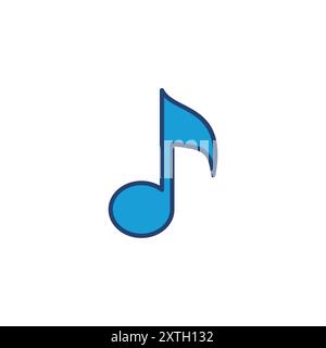 Music icon vector. note music icon vector Stock Vector