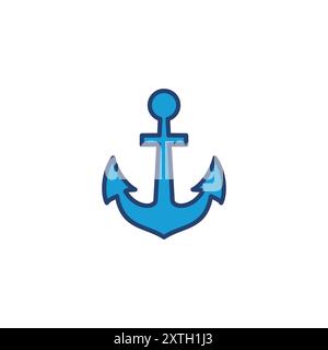 Anchor icon vector. Anchor symbol logo. Anchor marine icon. Stock Vector
