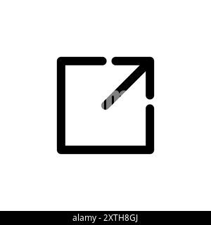 External link icon logo design. link sign and symbol. hyperlink symbol Stock Vector