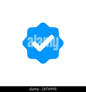 verified icon logo design. verification check mark. approved icon Stock Vector