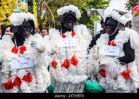 August 14, 2024, West Bandung Regency, West Java, Indonesia: Residents take part in a carnival commemorating the 79th Anniversary of the Independence of the Republic of Indonesia in Lembang, West Bandung Regency, West Java. (Credit Image: © Dimas Rachmatsyah/ZUMA Press Wire) EDITORIAL USAGE ONLY! Not for Commercial USAGE! Stock Photo