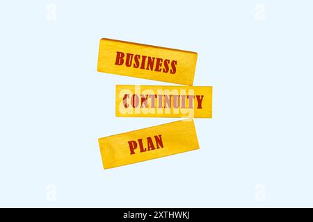 BCP Business continuity plan WRITTEN a conceptual phrase on the blocks Stock Photo