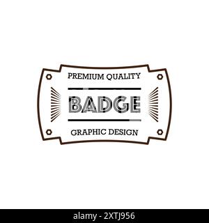 Line badge design concept. vector illustration Stock Vector