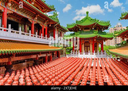 Scenic colorful view of Sanfeng Temple in Kaohsiung, Taiwan Stock Photo