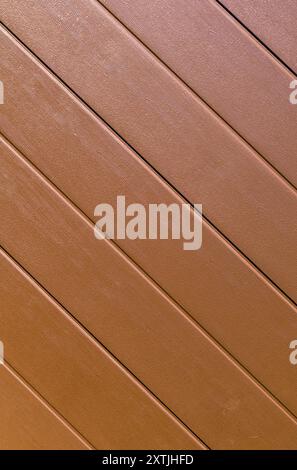 brown striped plastic panels. texture or background Stock Photo