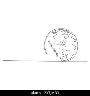 Continuous one line drawing hand using glucometer for checking blood sugar level. World diabetes day concept. Single line draw design vector graphic Stock Vector