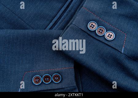 Sleeve of a men's jacket with buttons. Jacket element. Sleeve Stock Photo