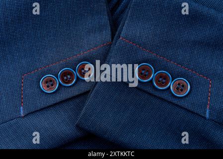 Sleeve of a men's jacket with buttons. Jacket element. Sleeve Stock Photo