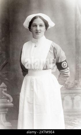 A nurse from the Voluntary Aid Detachment during the First World War. Stock Photo