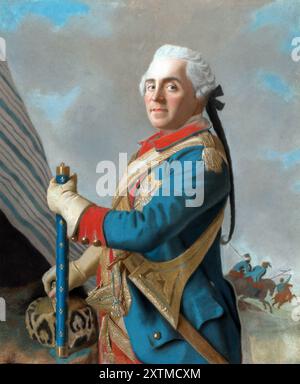 Maurice, Count of Saxony (1696 – 1750) soldier, officer and a famed military commander of the 18th century. Maurice de Saxe as a Marshal of France. Painting by Jean-Étienne Liotard Stock Photo