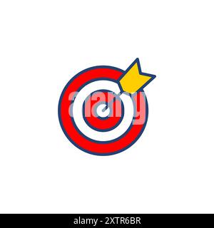Target icon vector. goal icon vector. target marketing icon vector Stock Vector