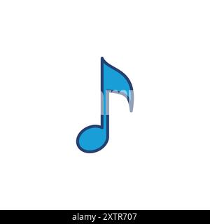 Music icon vector. note music icon vector Stock Vector