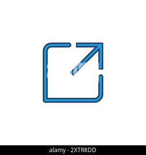 External link icon vector. link icon vector. hyperlink symbol Stock Vector