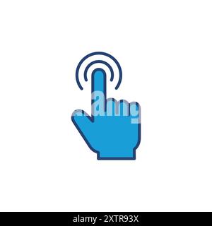 Hand click icon vector. pointer icon vector. hand cursor icon vector Stock Vector