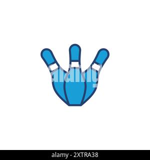 Bowling icon vector. bowling ball and pin icon. bowling pins Stock Vector