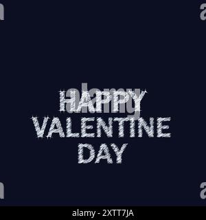 Happy Valentin day Text and Love Shape Stock Vector