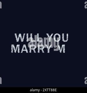 Will you Marry Me Text Design Stock Vector