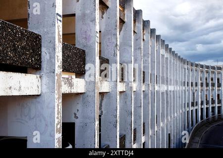 manors brutalist concrete multi storey car park in newcastle upon tyne  city centre uk Stock Photo