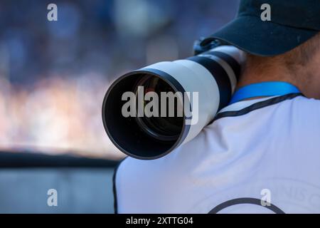 Sports photographer at work Stock Photo