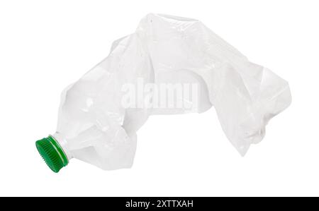 Used plastic bottle on white bacground. With clipping path Stock Photo