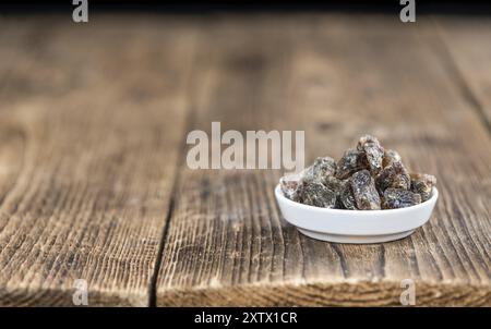 Portion of brown Rock Candy as detailed close-up shot (selective focus) Stock Photo
