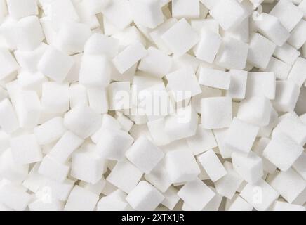 White Sugar cubes (full frame image) for use as background image or as texture Stock Photo