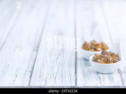 Portion of brown Rock Candy as detailed close-up shot (selective focus) Stock Photo