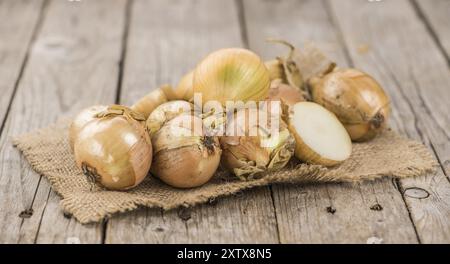 Portion of fresh White Onions close-up shot, selective focus Stock Photo