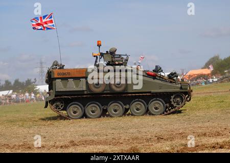 1981 Alvis FV103 Spartan Combat Vehicle Reconnaissance  on display at The Yorkshire Wartime Experience near Bradford,West Yorkshire,UK Stock Photo