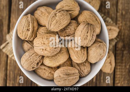 Portion of fresh Walnuts (close-up shot, selective focus) Stock Photo