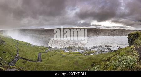 Dettifoss waterfall in the northern part of Iceland (without people) Stock Photo