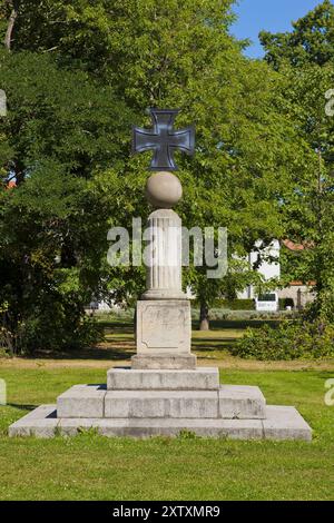 (Â© Sylvio Dittrich +49 1772156417) Merseburg Castle Garden Memorial to the Battle of Leipzig 1813 Stock Photo