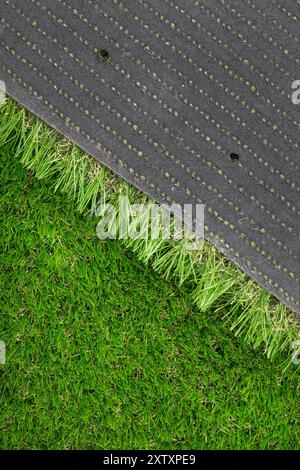 Artificial Grass Texture Close-Up View Stock Photo