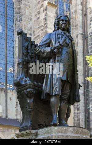 (Copyright Â© Sylvio Dittrich +49 1772156417) Leipzig New Bach Monument The New Bach Monument in Leipzig is located in St Thomas' Churchyard south of Stock Photo