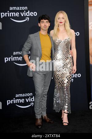 Joe Jonas and Sophie Turner at the premiere of Amazon Prime Video's 'Chasing Happiness' held at the Regency Bruin Theatre in Westwood, USA on June 3, 2019. Stock Photo