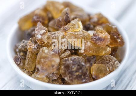 Brown Rock Candy (detailed close-up shot, selective focus) Stock Photo
