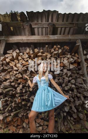 Bavarian girls in dirndls Stock Photo