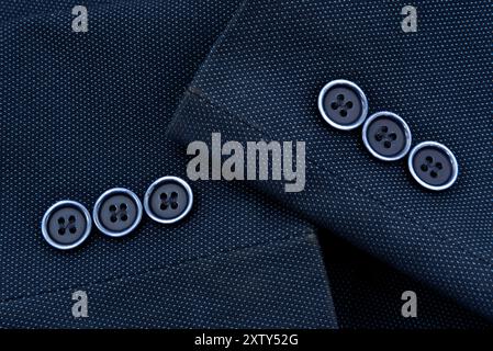 Sleeve of a men's jacket with buttons. Jacket element. Sleeve Stock Photo