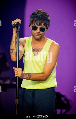 Hungary 10 August 2024 Louis Tomlinson - ex One Direction -  live at Sziget Festival in Budapest © Andrea Ripamonti / Alamy Stock Photo