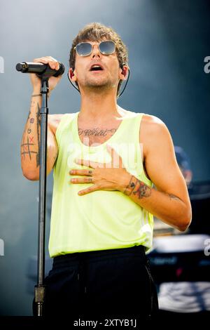 Hungary 10 August 2024 Louis Tomlinson - ex One Direction -  live at Sziget Festival in Budapest © Andrea Ripamonti / Alamy Stock Photo