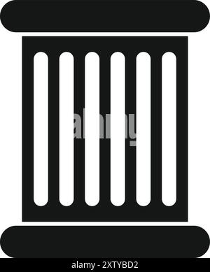 Simple yet evocative icon representing ancient columns, perfect for projects related to history, architecture, or classical themes Stock Vector