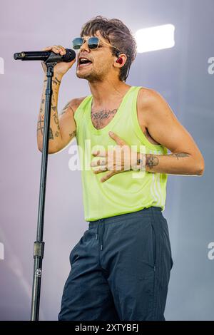 Hungary 10 August 2024 Louis Tomlinson - ex One Direction -  live at Sziget Festival in Budapest © Andrea Ripamonti / Alamy Stock Photo