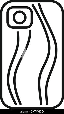 Smartphone is showing a fingerprint sensor icon for security access Stock Vector