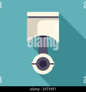 Engine piston is shown moving up and down inside the combustion chamber of an internal combustion engine Stock Vector