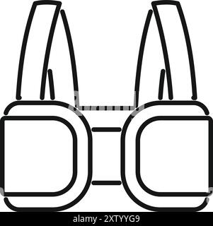Vr glasses virtual reality headset showing modern technology icon in outline style Stock Vector