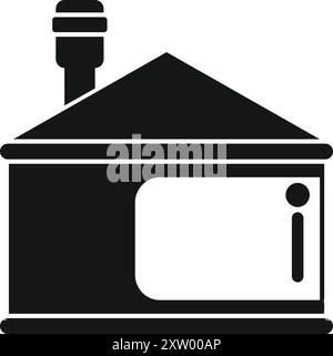This black glyph icon is perfect for projects related to information, tourism, and customer service Stock Vector