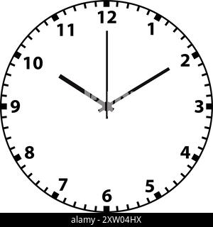 Wall Clock icon, Time clock, Clock silhouette, clock icon Background Stock Vector