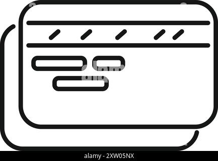 Simple icon of a client card being used for a loyalty program Stock Vector