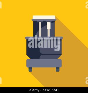 Professional stand mixer is mixing ingredients in a stainless steel bowl Stock Vector